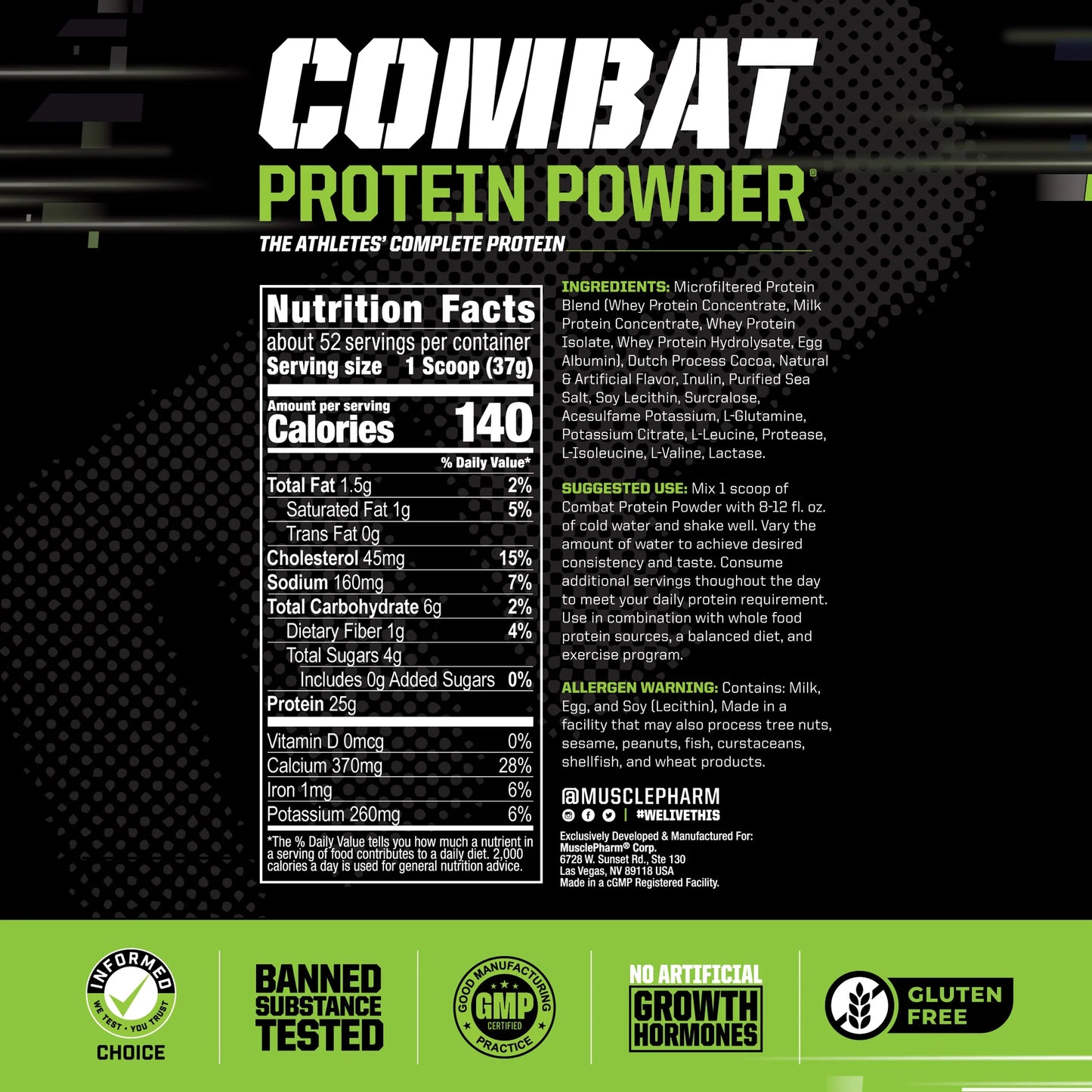 MusclePharm Combat Protein 4lb